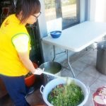 Making salad at The People’s Street Kitchen, Chios Island, Greece